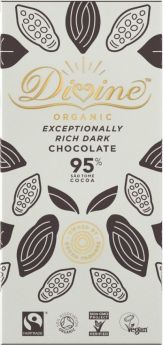 Divine FT & ORG 95% Dark Chocolate 80g