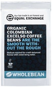 Equal Exchange Organic Colombian Excelso Coffee Beans 227g