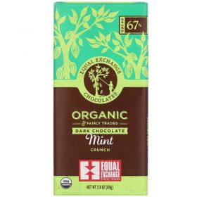 Equal Exchange Organic 67% Dark Chocolate with Mint Crunch 100g