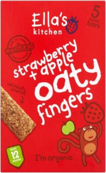 Ella's Kitchen Oaty Fingers Strawberry Apple Multipack (5x25g)