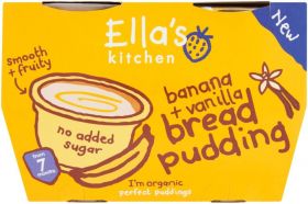 Ella's Kitchen Banana Vanilla Bread Pudding Multipack 80g (1x4)