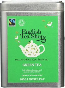 ** English Tea Organic & Fairtrade Green Tea 100g