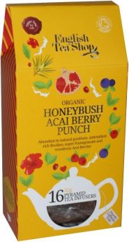 English Tea Shop Organic Honeybush Acai Berry Punch Pyramid Tea Infusers 32g (16's)