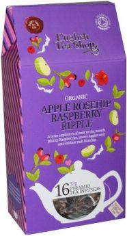 English Tea Shop Organic Apple Rosehip Raspberry Ripple Pyramid Tea Infusers 32g (16's) 