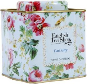 English Tea Shop Earl Grey Premium Collection Loose Tea - Floral Pattern Tins 85g 