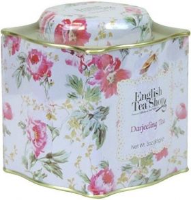 English Tea Shop Darjeeling Premium Collection Loose Tea - Floral Pattern Tins 85g 