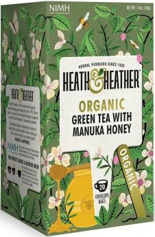 Heath & Heather ORG Green & Manuka Honey Tea 40g (20s)