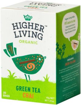 Higher Living ORG Green Chai Tea 40g (20's)