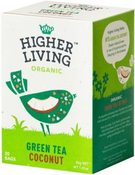 Higher Living ORG Green Coconut Tea 40g (20's)