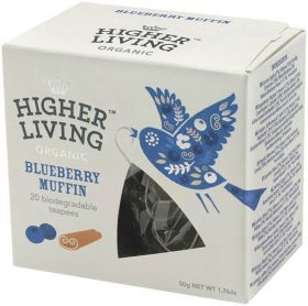 Higher Living ORG Blueberry Muffin Teapees 50g (20's)