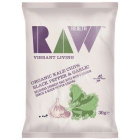 Raw Health Organic Kale Chips Black Pepper & Garlic 30g