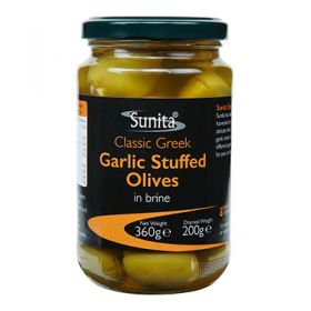 Sunita Garlic Stuffed Olives 360g