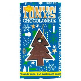 Tony's Chocolonely 51% Fairtrade Mint Candy Cane Dark Chocolate 180g